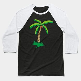 Palm Tree Cartoon Baseball T-Shirt